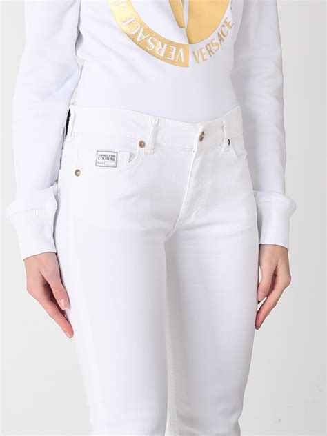 pantalone bianco versace|Versace Jeans Couture Pantaloni con logo .